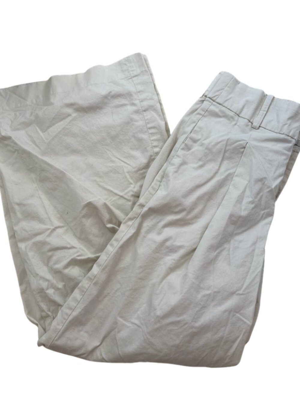Banana Republic Cream Flare High Waisted Wide Leg Pants